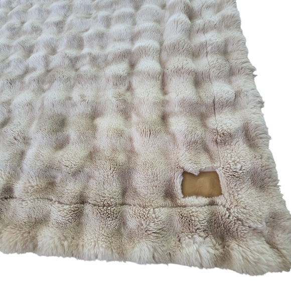 Lola Weighted Luxurious Faux Fur Throw Blanket Desert Sky Sold Out Online - Picture 5 of 7